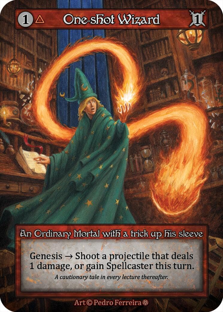 One-shot Wizard — Gothic card