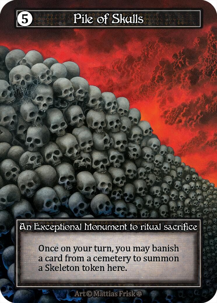 Pile of Skulls (Foil) — Gothic card