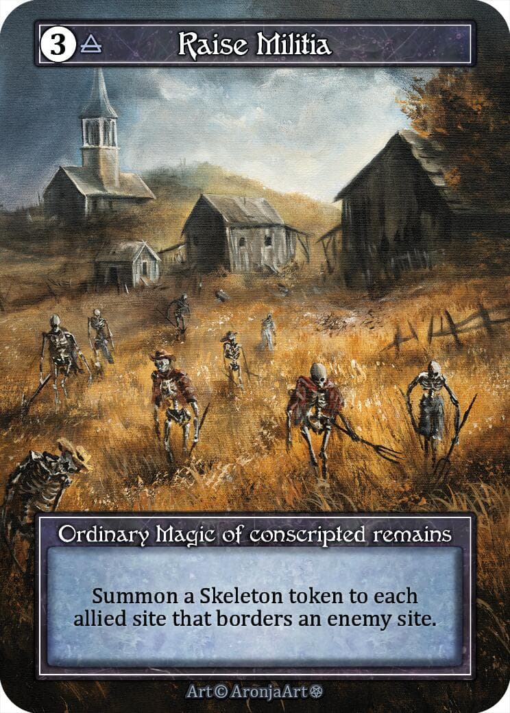 Raise Militia (Foil) — Gothic card