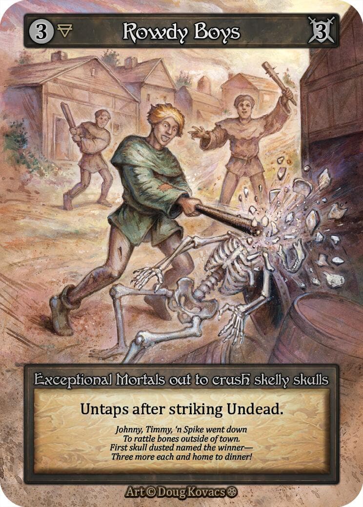 Rowdy Boys — Gothic card