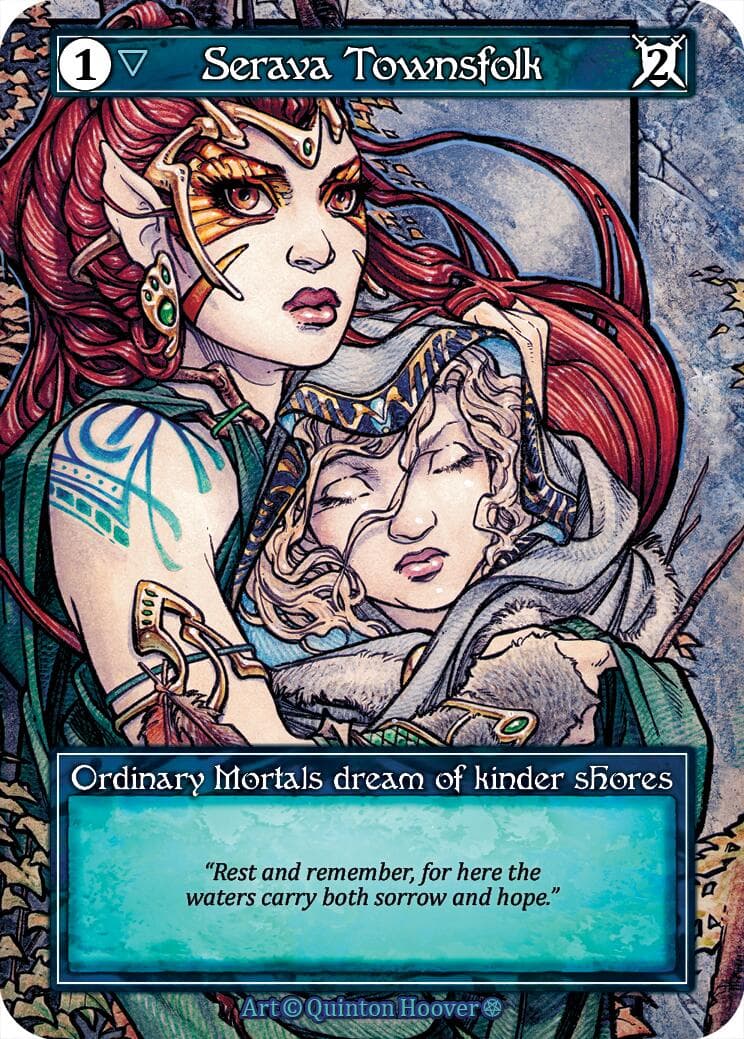Serava Townsfolk (Foil) — Gothic card