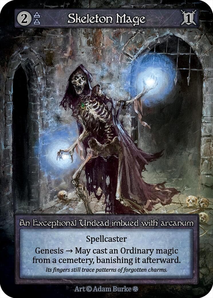 Skeleton Mage — Gothic card