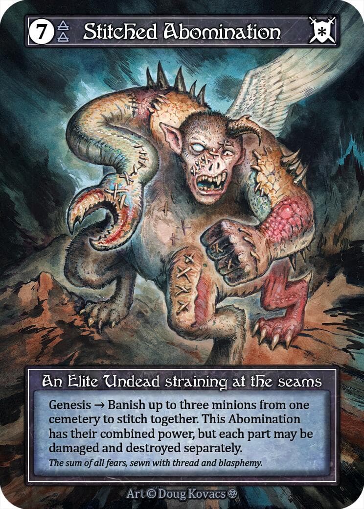 Stitched Abomination (Foil) — Gothic card