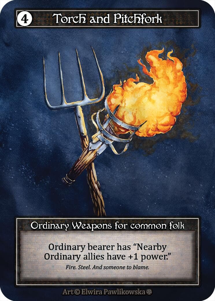 Torch and Pitchfork (Foil) — Gothic card