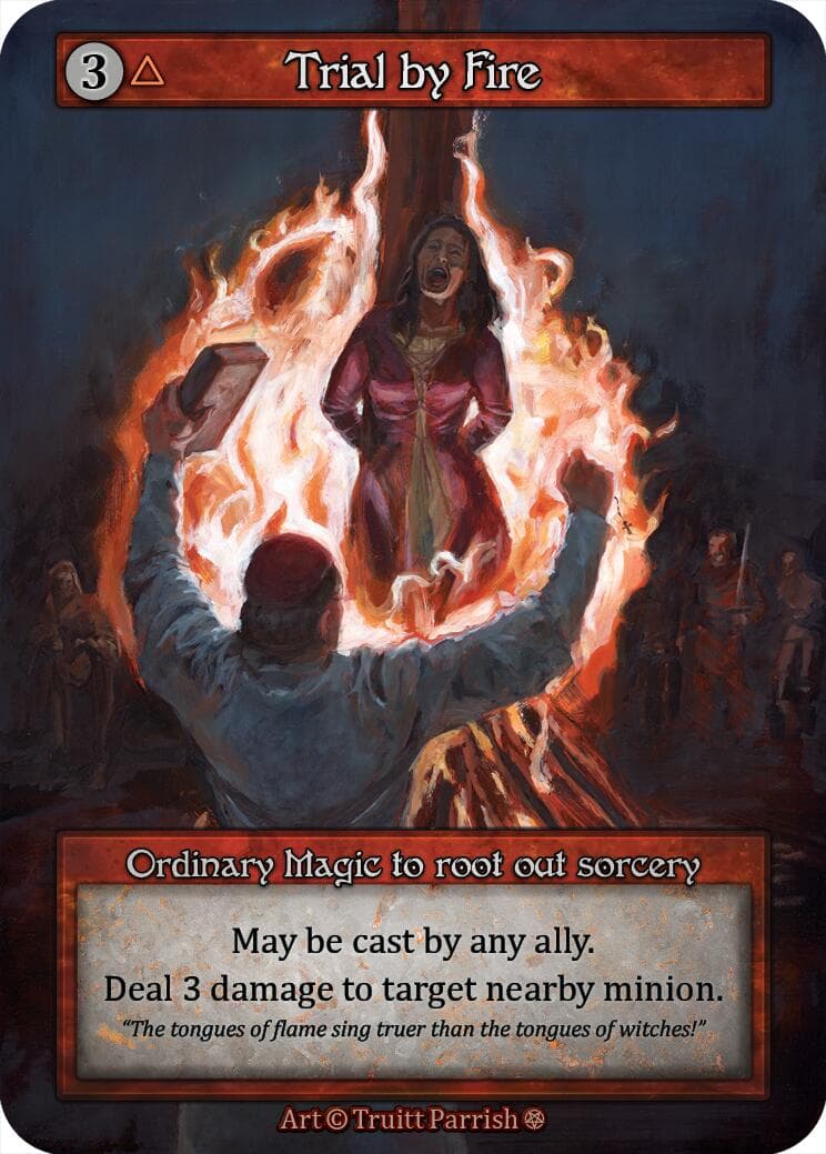 Trial by Fire — Gothic card