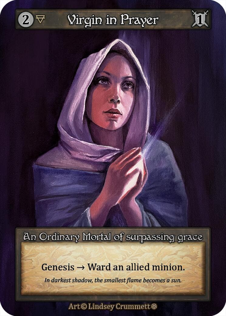 Virgin in Prayer — Gothic card