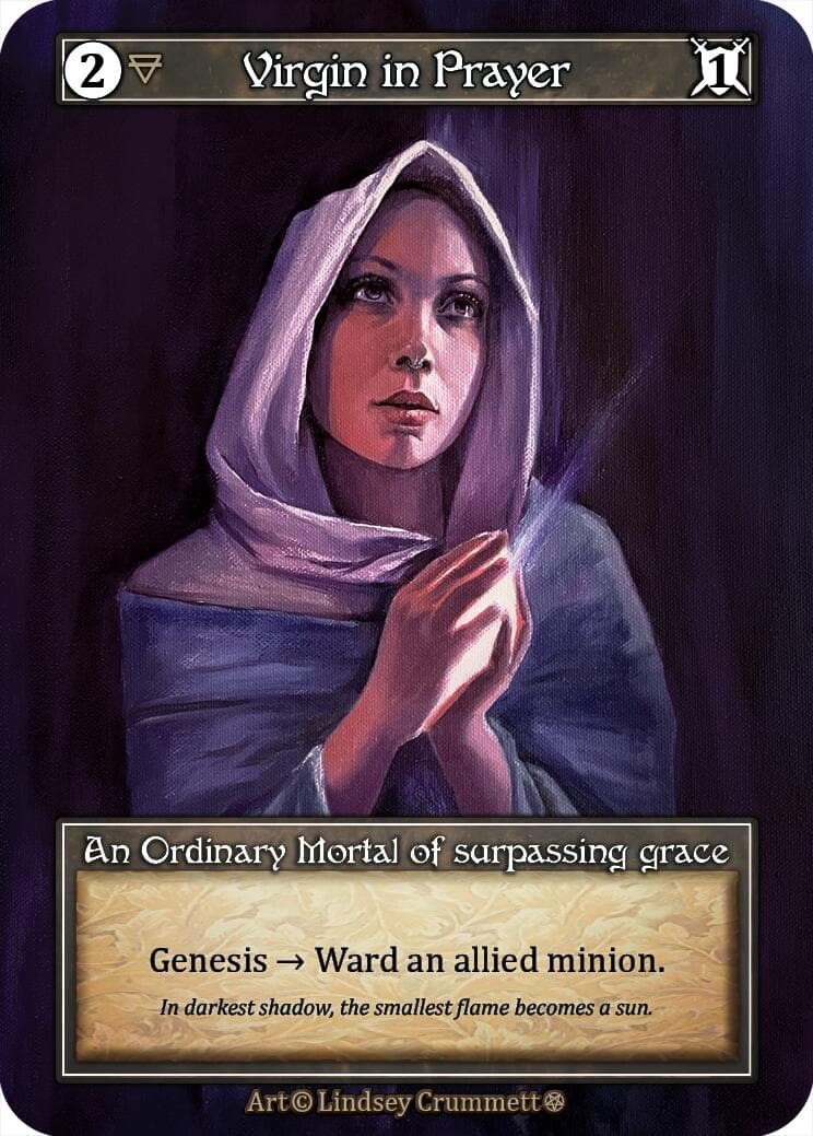 Virgin in Prayer (Foil) — Gothic card