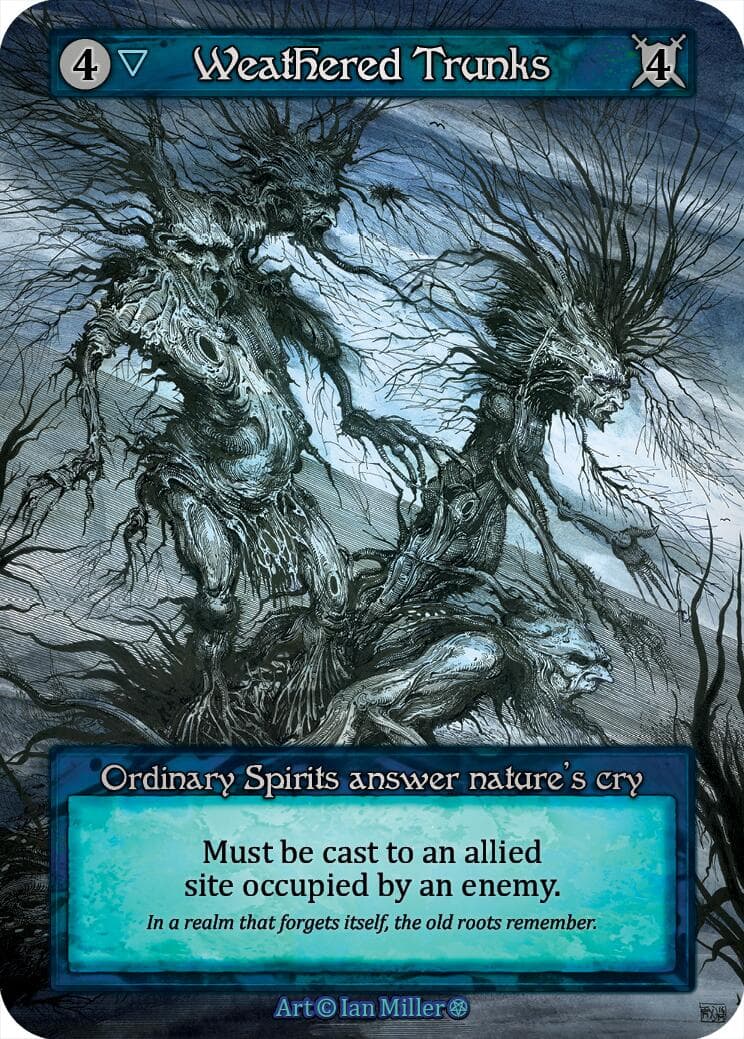 Weathered Trunks — Gothic card