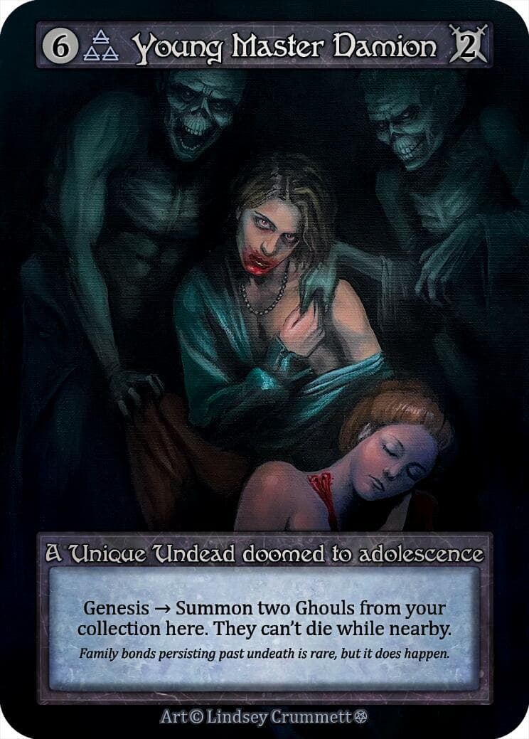 Young Master Damion — Gothic card