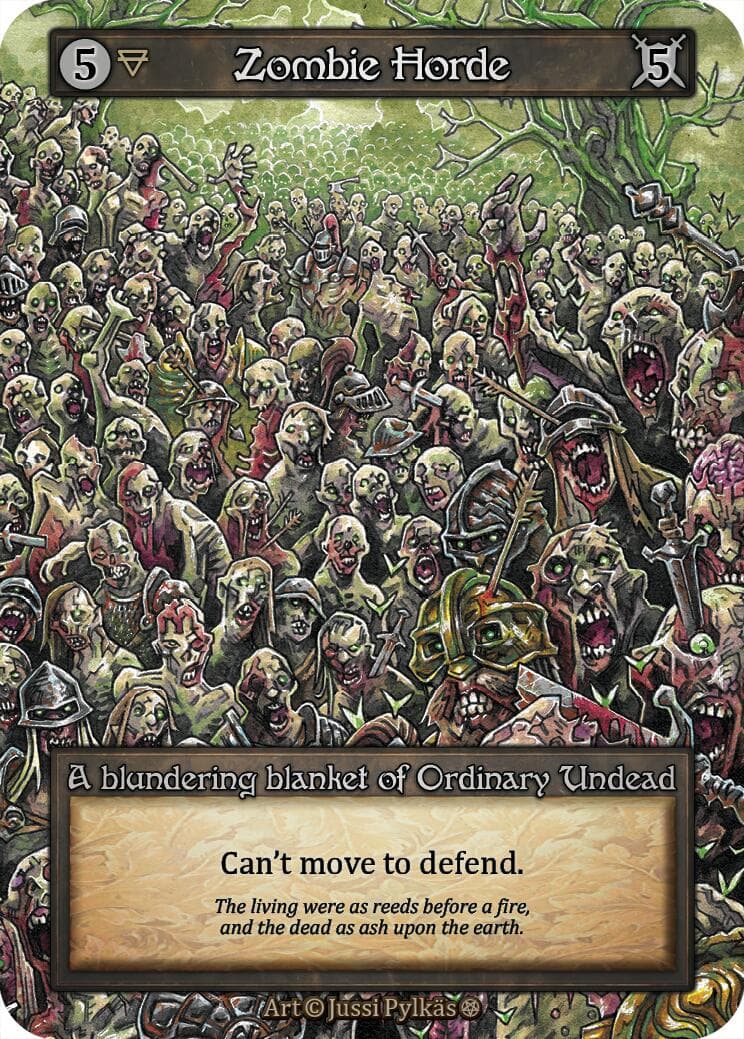 Zombie Horde — Gothic card