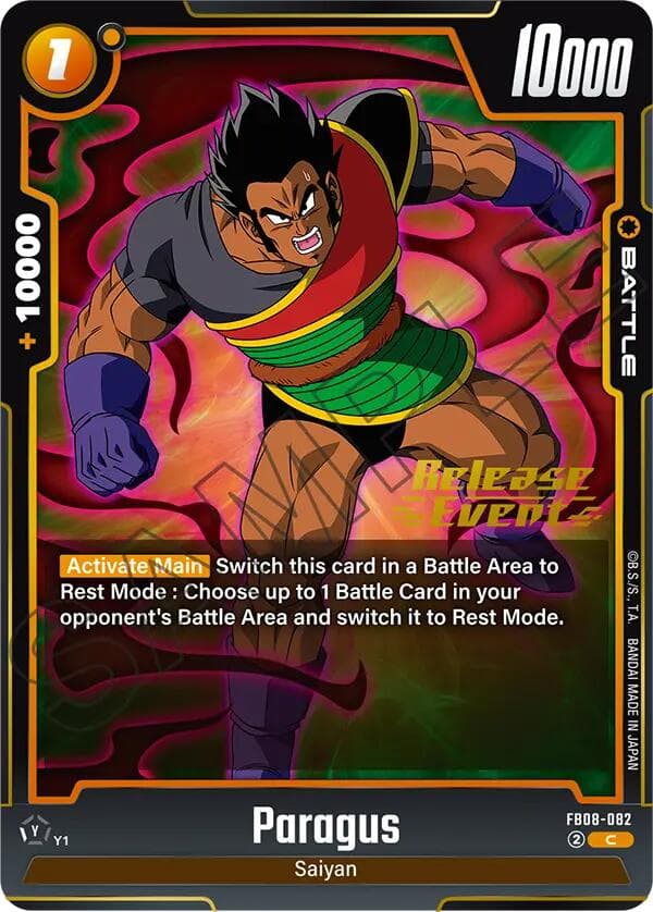 Paragus - FB08-082 — Saiyan's Pride Release Event Cards card