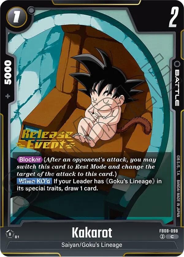 Kakarot - FB08-098 — Saiyan's Pride Release Event Cards card