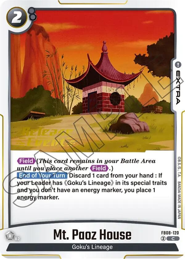 Mt. Paoz House — Saiyan's Pride Release Event Cards card