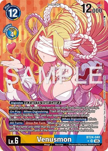 Venusmon (Alternate Art) — Time Stranger card