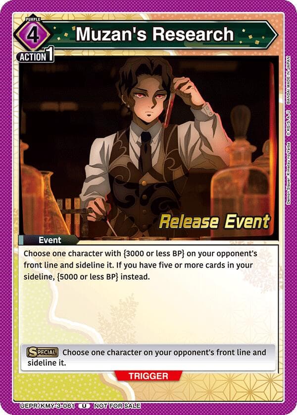 Muzan's Research — UEX05BT: Demon Slayer: Kimetsu no Yaiba Vol.2 Release Event Cards card