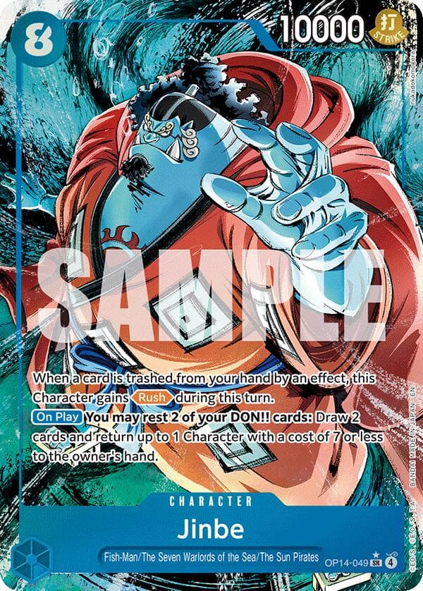 Jinbe - OP14-049 (Alternate Art) — The Azure Sea's Seven card