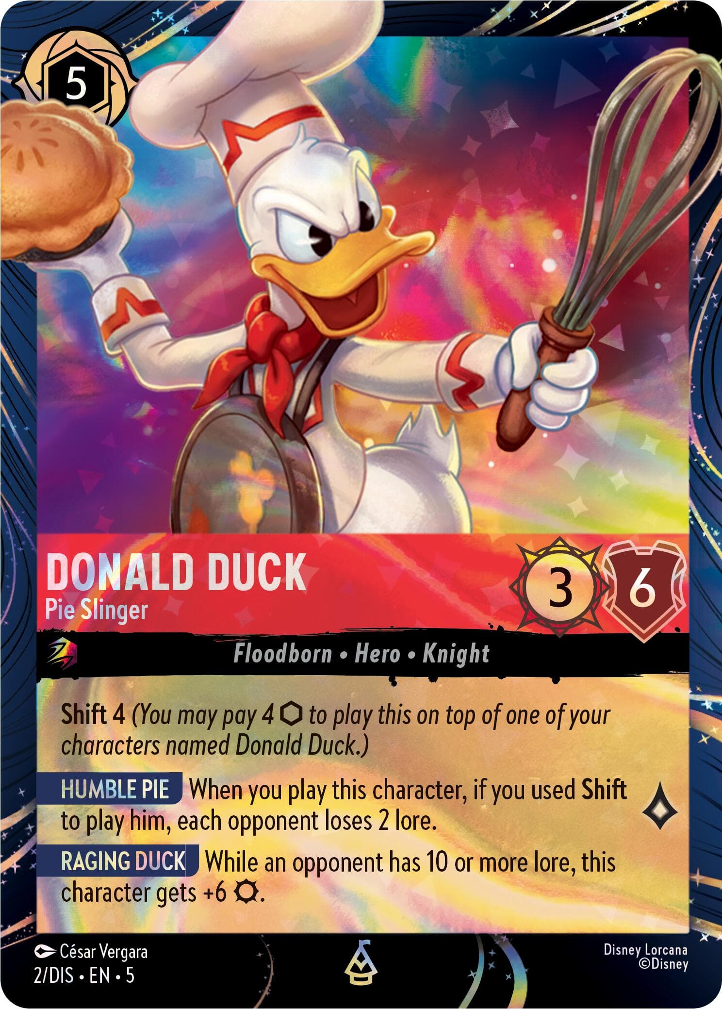 Donald Duck - Pie Slinger — Disney Lorcana Promo Cards card