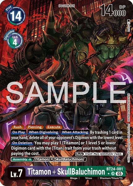 Titamon + SkullBaluchimon (Alternate Art) — Time Stranger card