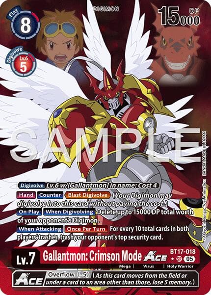 Gallantmon: Crimson Mode ACE (Alternate Art) — Advanced Booster Digimon Generation card