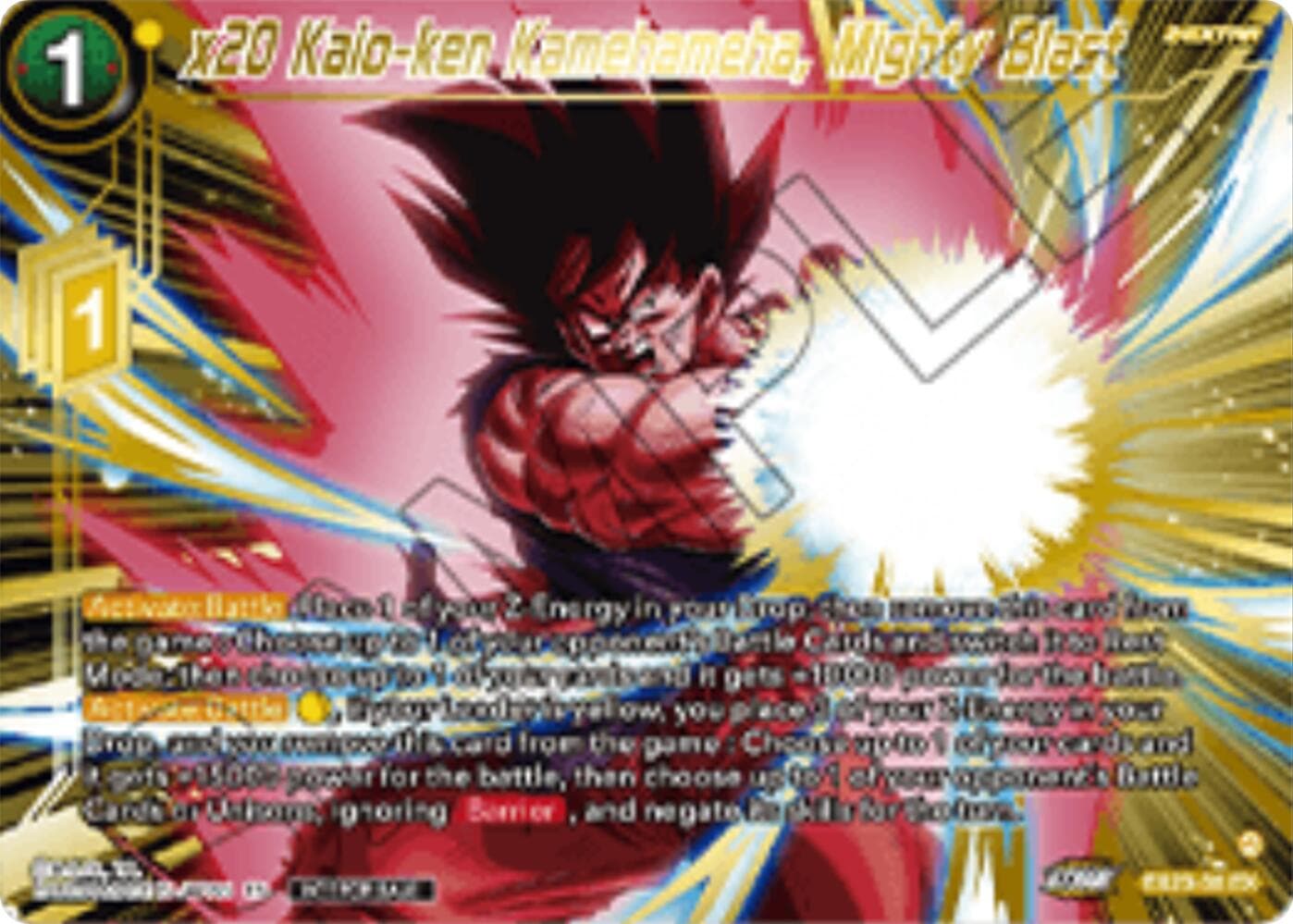 x20 Kaio-ken Kamehameha, Mighty Blast (Championship 2025 Finals Premium Pack) — Tournament Promotion Cards card