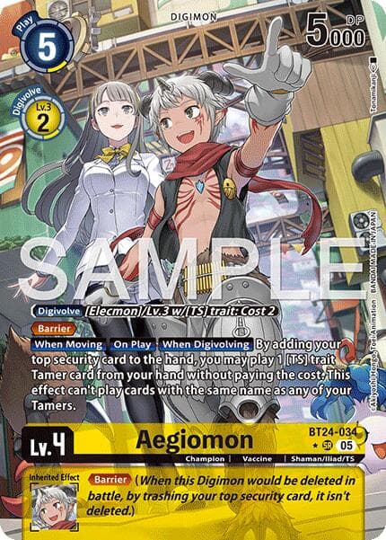 Aegiomon (Alternate Art) — Time Stranger card