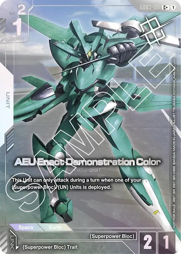 AEU Enact Demonstration Color (Store Tournament Winner Pack 03) — Gundam Promotional Cards card