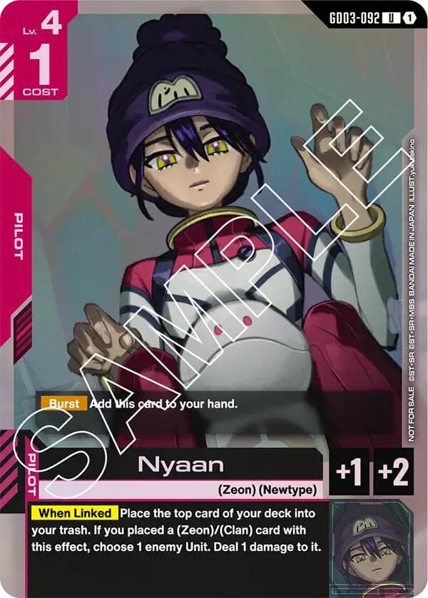 Nyaan (Store Tournament Participant Pack 03) — Gundam Promotional Cards card