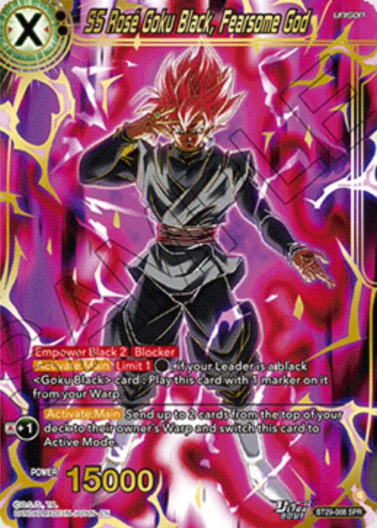 SS Rose Goku Black, Fearsome God (SPR) — Fearsome Rivals card