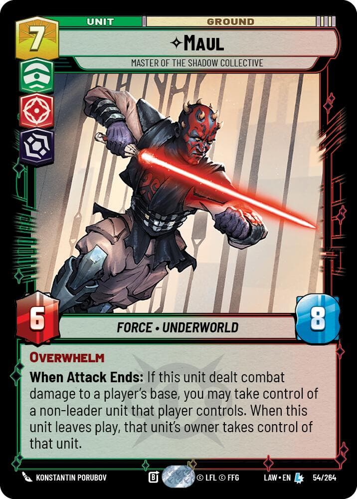 Maul - Master of the Shadow Collective — A Lawless Time card