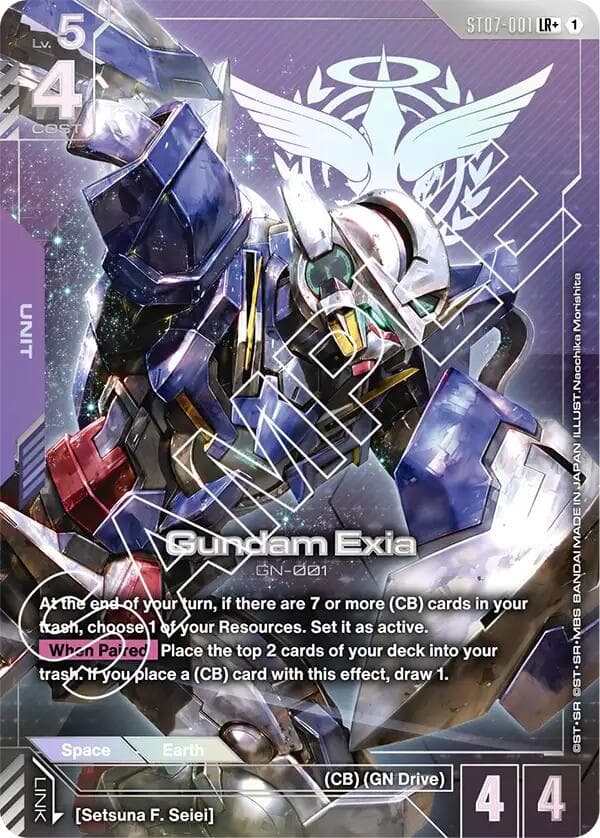Gundam Exia (ST07-001) (LR+) — Starter Deck 07: Celestial Drive card