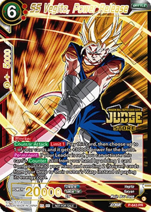 SS Vegito, Power Release (Judge Pack Vol.18) (Store) — Judge Promotion Cards card