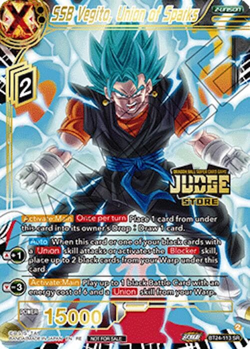 SSB Vegito, Union of Sparks (Judge Pack Vol.18) (Store) — Judge Promotion Cards card