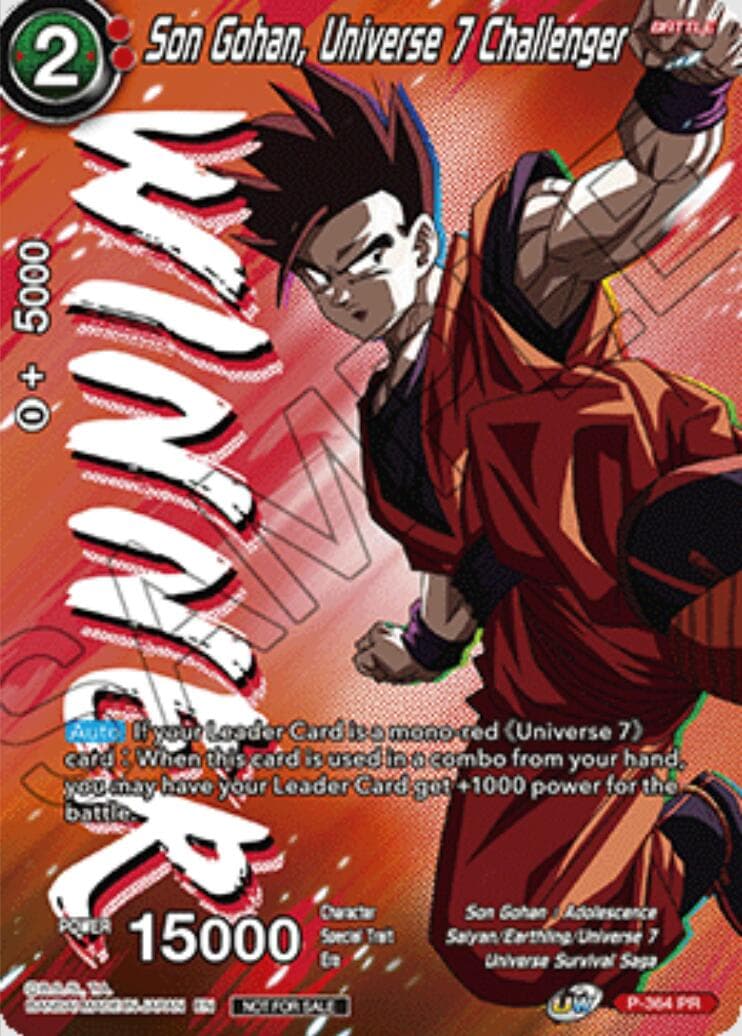 Son Gohan, Universe 7 Challenger (Ultra-Bout Series Tournament Pack Vol.1) (Winner) — Tournament Promotion Cards card