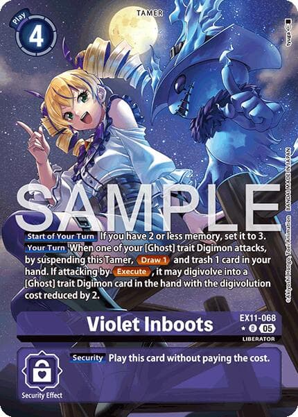 Violet Inboots (Alternate Art) — Dawn of Liberator card