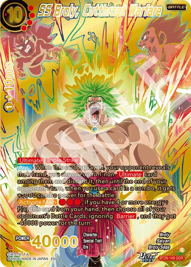 SS Broly, Cutthroat Warfare (GDR) — Fearsome Rivals card