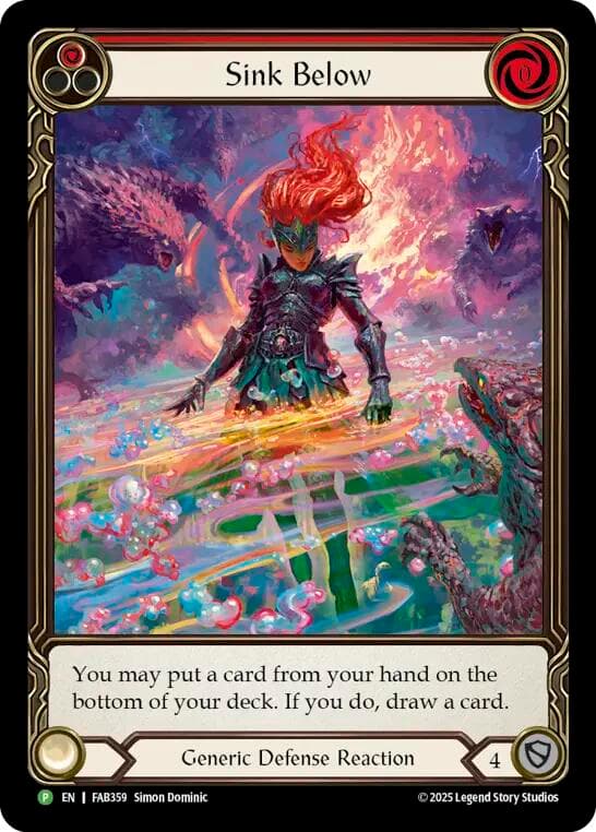 Sink Below (Red) - FAB359 — Flesh and Blood: Promo Cards card
