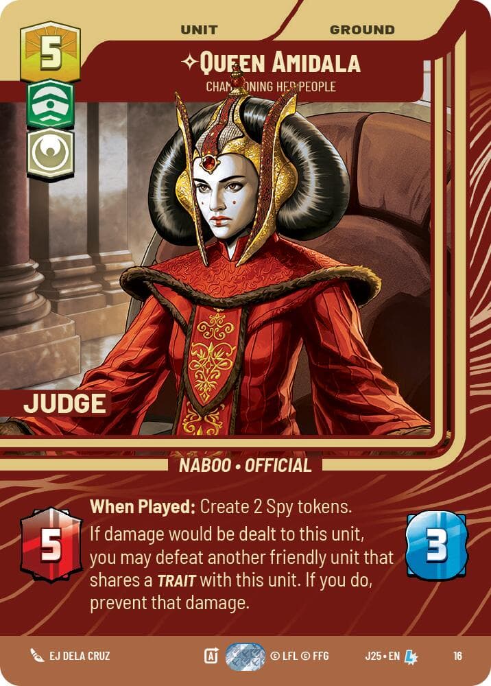 Queen Amidala - Championing Her People — Judge Promos card