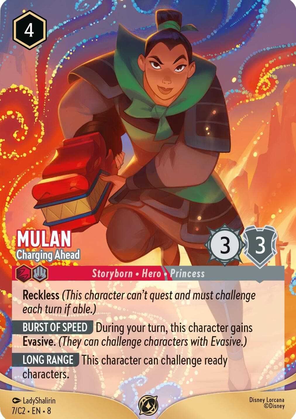 Mulan - Charging Ahead — Disney Lorcana Promo Cards card