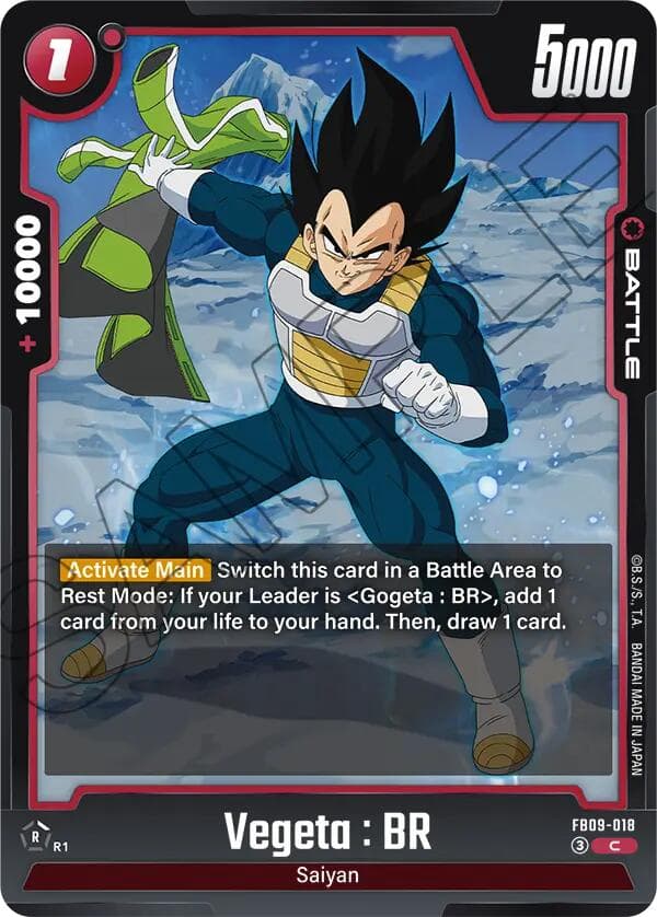 Vegeta : BR - FB09-018 — Dual Evolution card