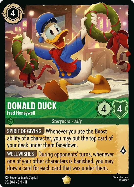 Donald Duck - Fred Honeywell — Winterspell card