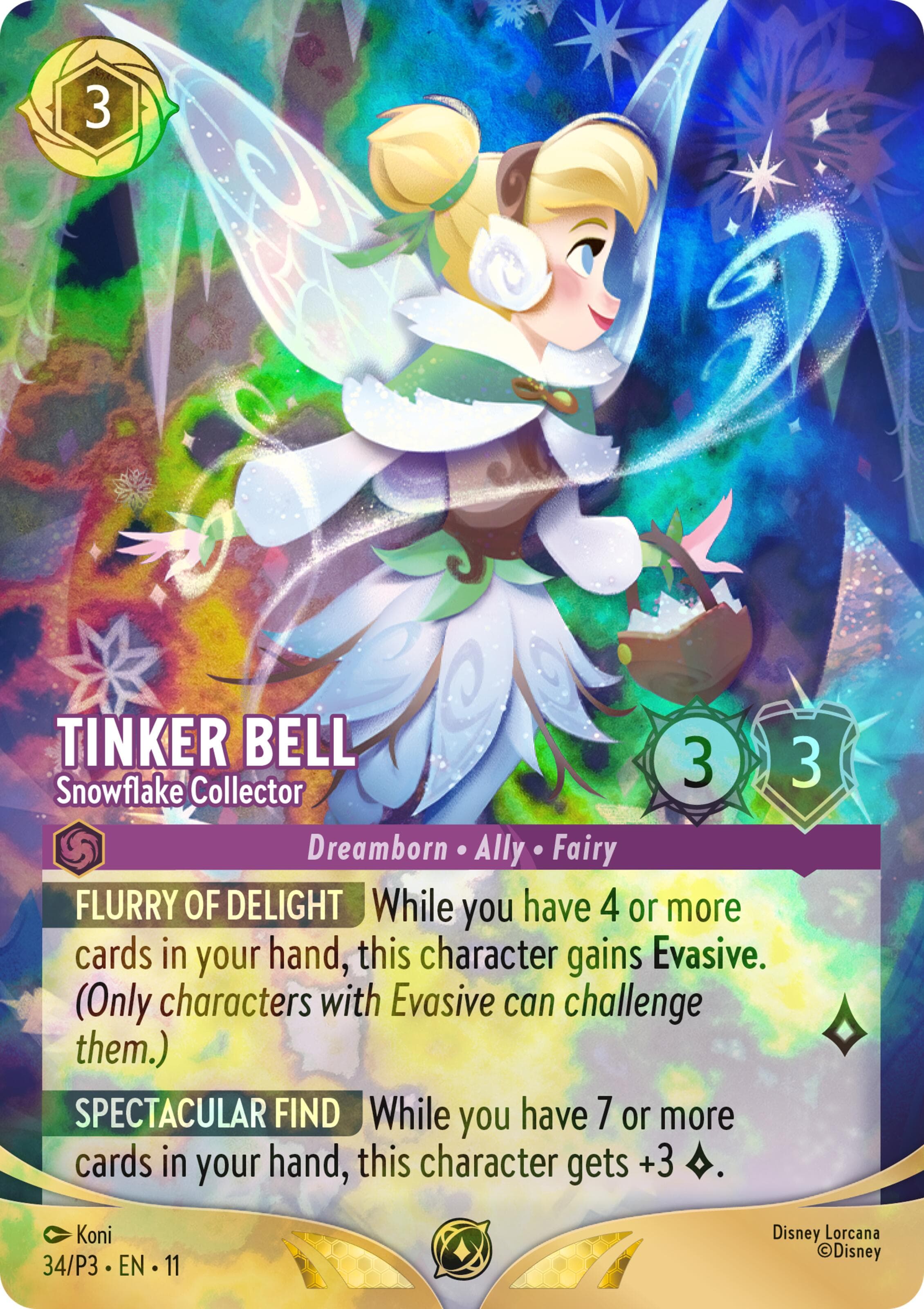 Tinker Bell - Snowflake Collector (Store Championship) — Disney Lorcana Promo Cards card