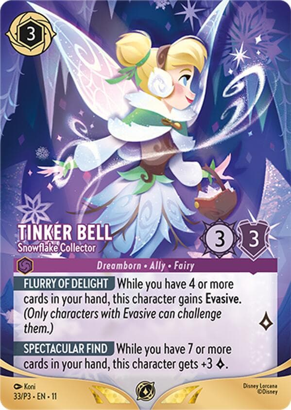 Tinker Bell - Snowflake Collector (Store Championship Participant) — Disney Lorcana Promo Cards card