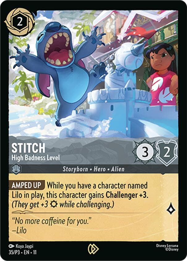 Stitch - High Badness Level — Disney Lorcana Promo Cards card