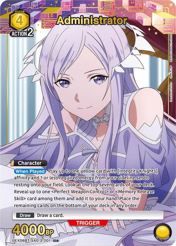 Administrator (U*) — UEX06BT: Sword Art Online Vol.2 card