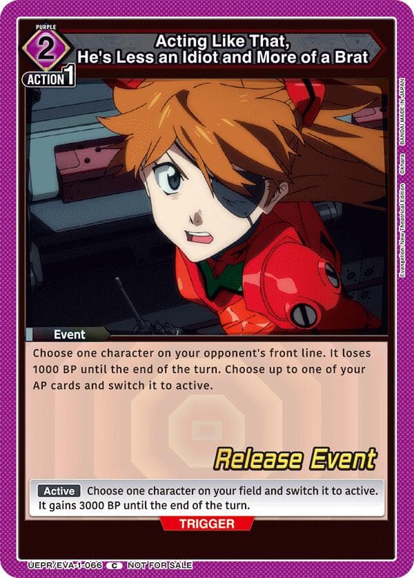 Acting Like That, He's Less an Idiot and More of a Brat — UE15BT: Evangelion: New Theatrical Edition Release Event Cards card