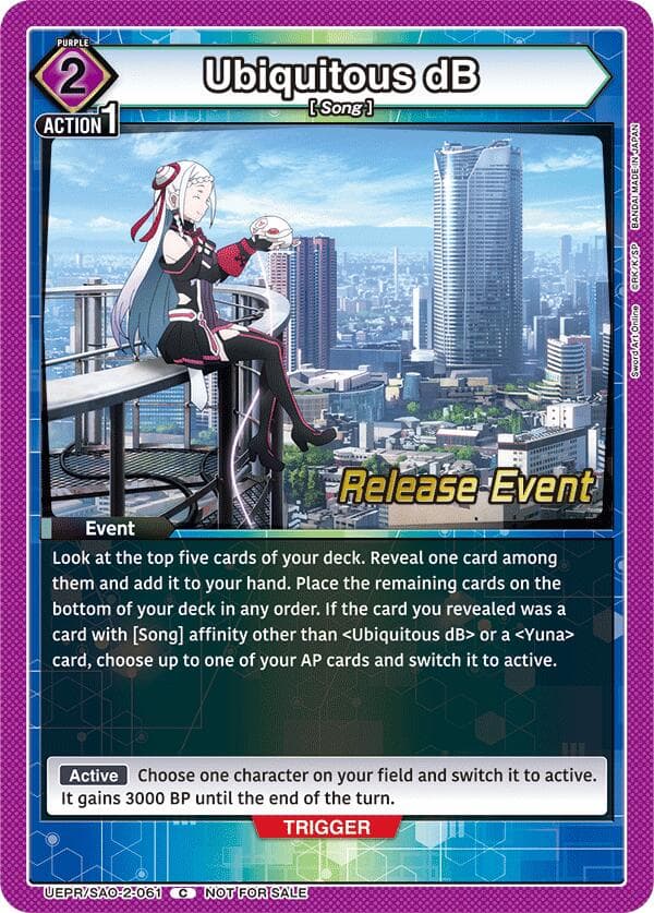 Ubiquitous dB — UEX06BT: Sword Art Online Vol.2 Release Event Cards card