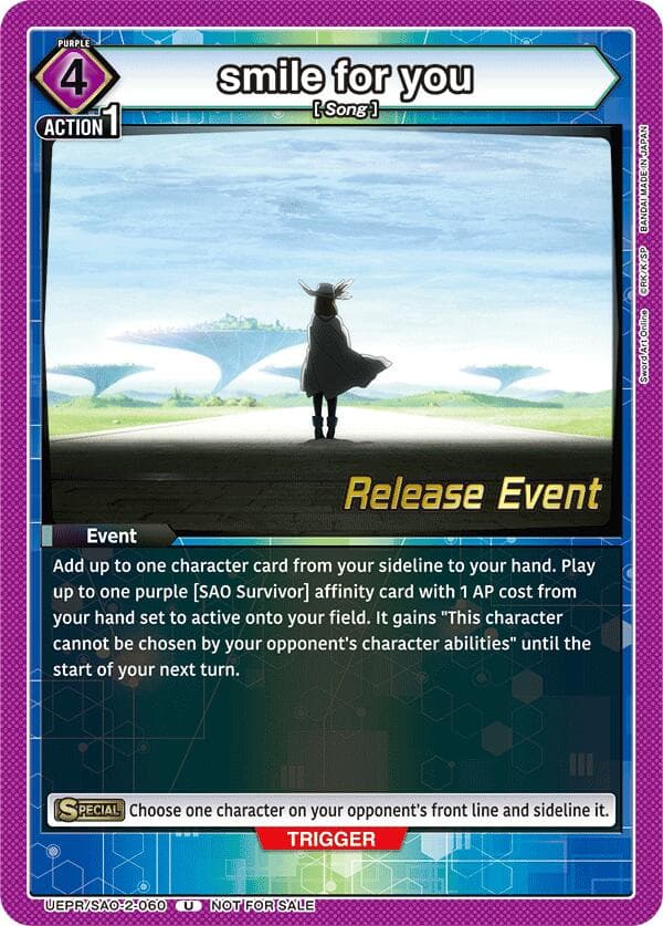 smile for you — UEX06BT: Sword Art Online Vol.2 Release Event Cards card
