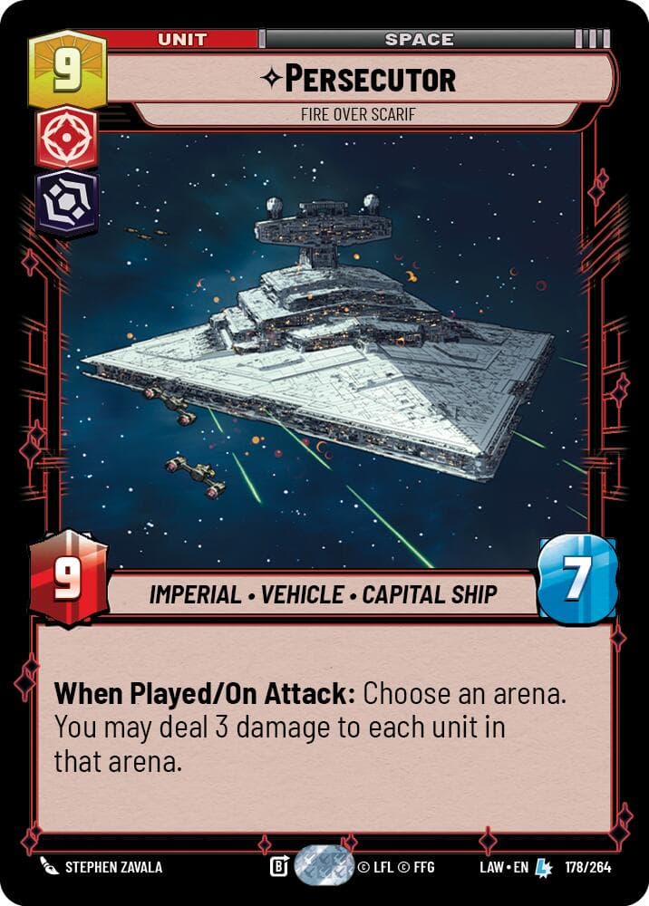 Persecutor - Fire Over Scarif — A Lawless Time card