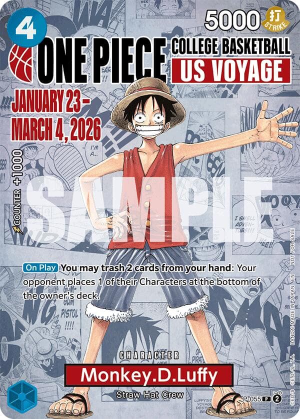 Monkey.D.Luffy (055) (College Basketball US Voyage) — One Piece Promotion Cards card