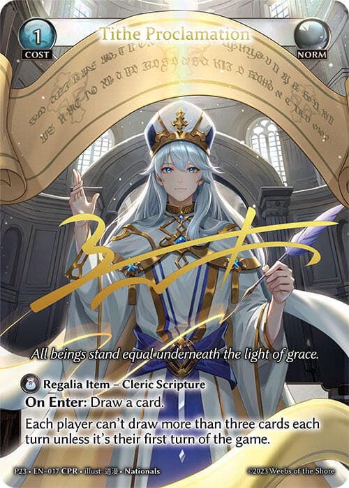 Tithe Proclamation (CPR) — Promotional Cards card